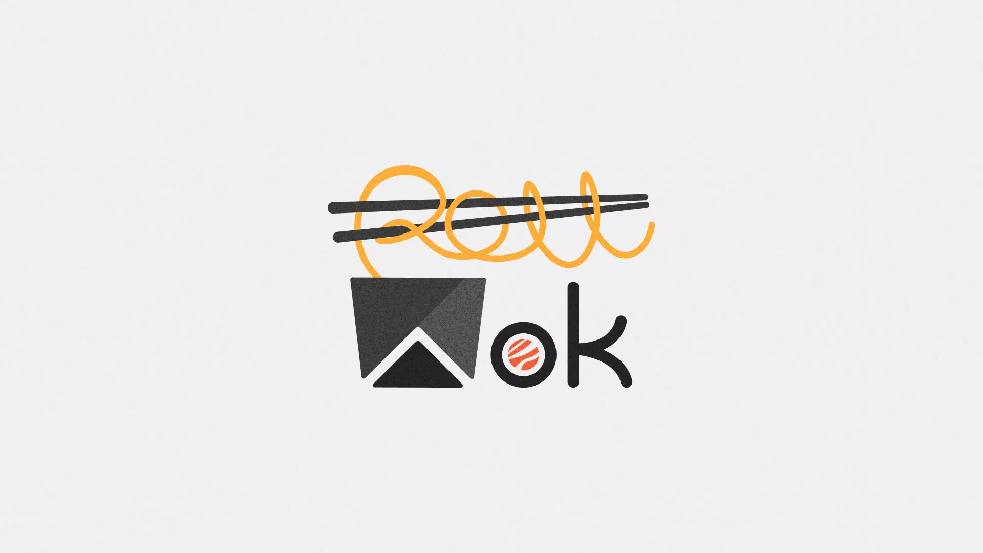 Разработка логотипа суши-бара «Roll Wok Club» в Навашино